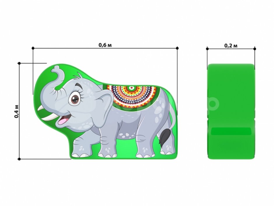 Мягкая фигура-кресло «Слоник»