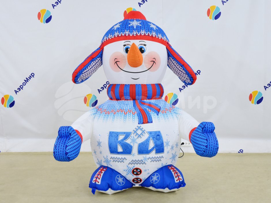 Надувной снеговик Стандарт 2.0 для улицы с подсветкой
