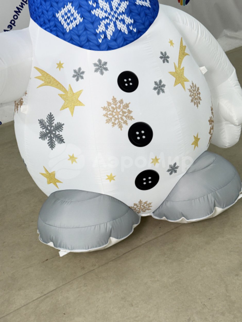 Надувной Снеговик Ха-Ха для улицы с подсветкой