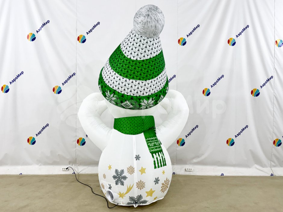 Надувной Снеговик Йя-Хо для улицы с подсветкой