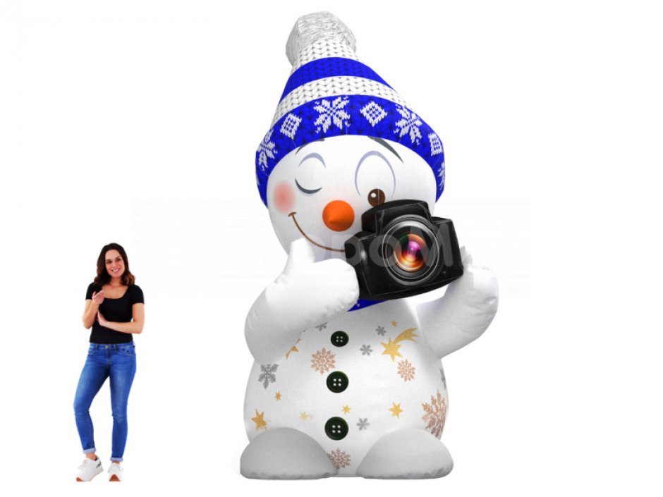 Надувной Снеговик Фи-Фо для улицы с подсветкой