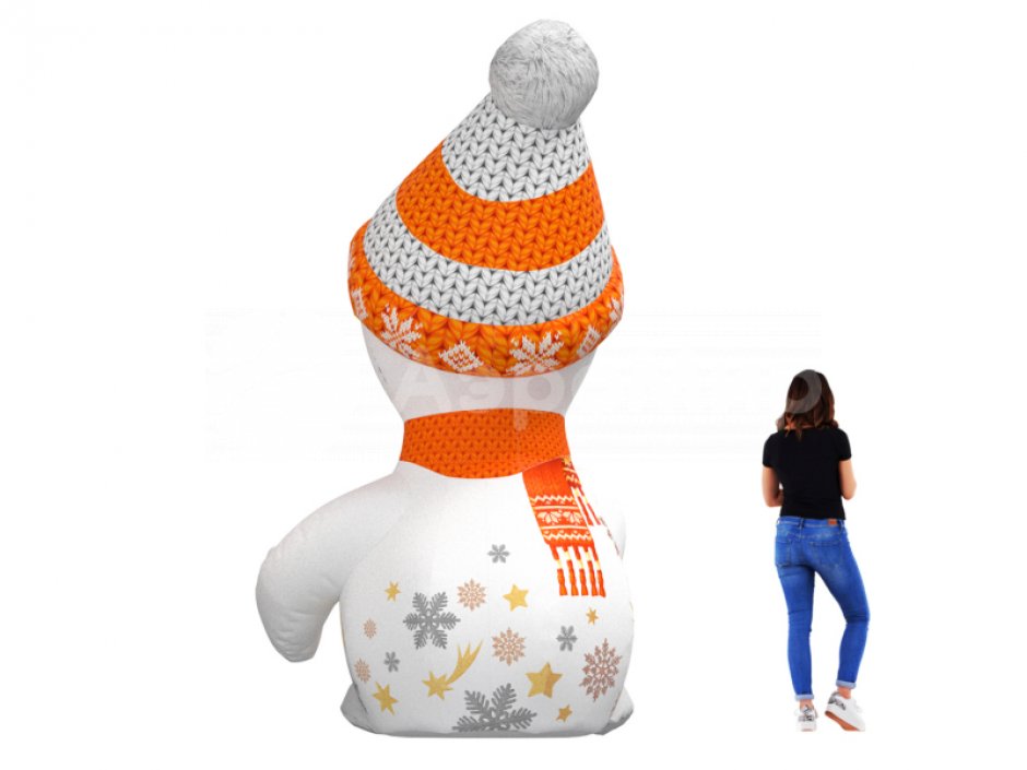 Надувной Снеговик Хи-Хи для улицы с подсветкой