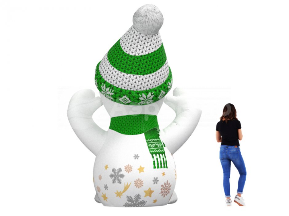 Надувной Снеговик Йя-Хо для улицы с подсветкой