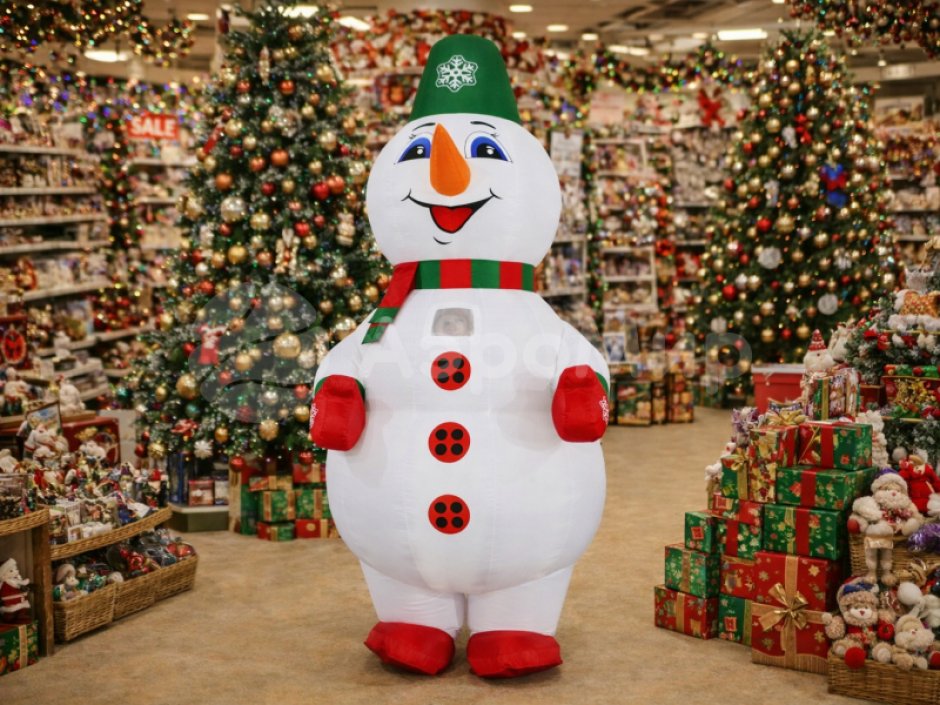 Надувной костюм Снеговик