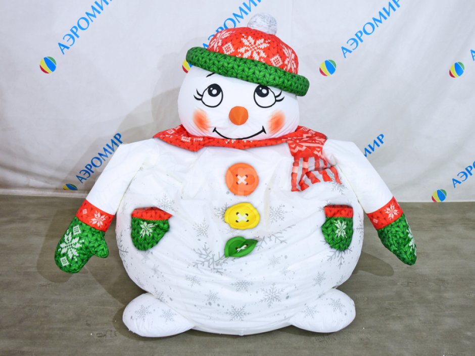 Новогоднее кресло-мешок «Снеговик»