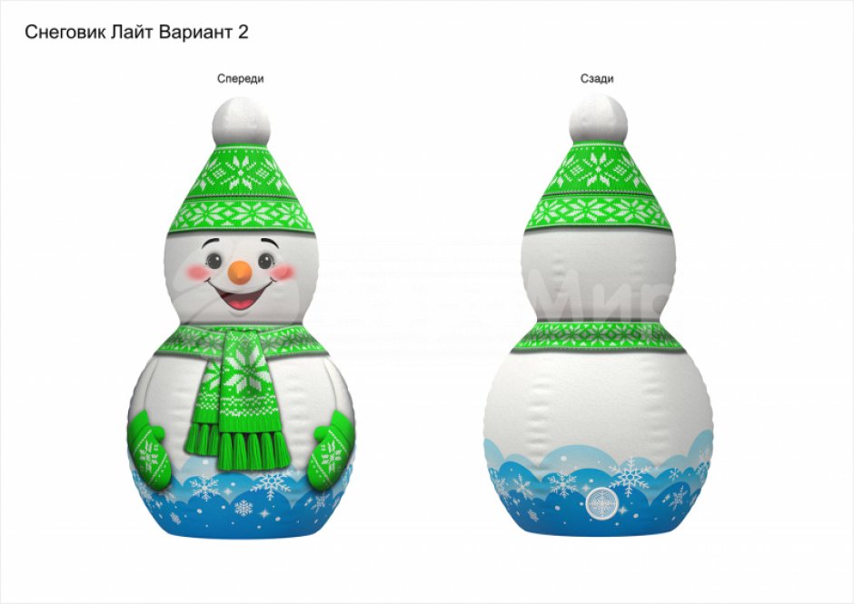 Снеговик Лайт — праздничная фигура для зимних площадок