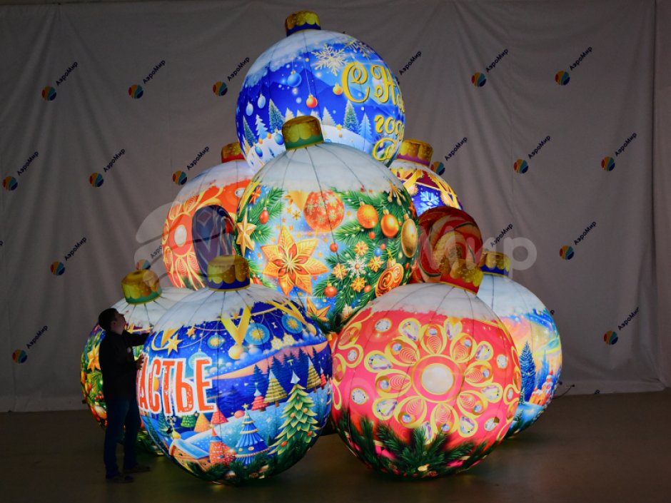 Новогодняя фигура Шары и леденцы