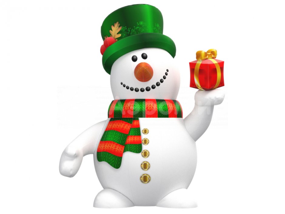 Надувной Снеговик Премиум 2.0 для оформления праздничной площадки
