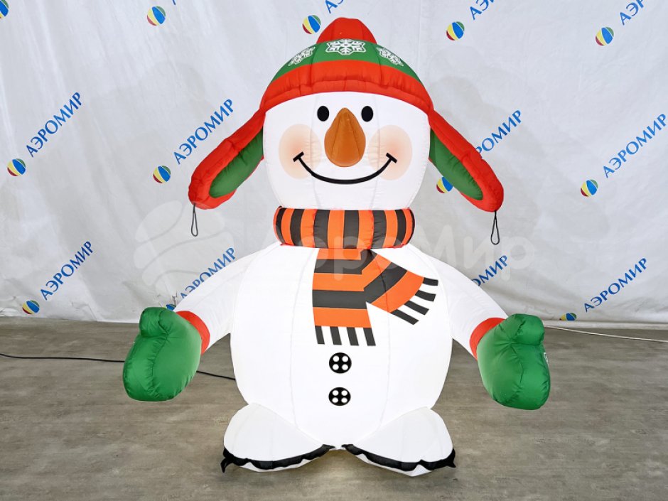 Надувная надувная фигура Снеговик в исполнении стандарт (СНЯТО С ПРОИЗВОДСТВА)