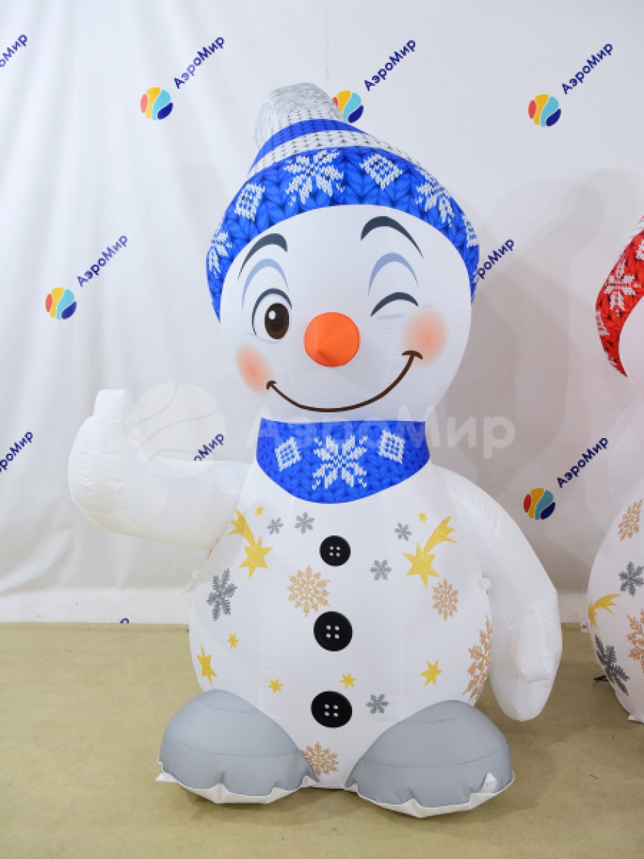 Надувной Снеговик Ха-Ха для улицы с подсветкой
