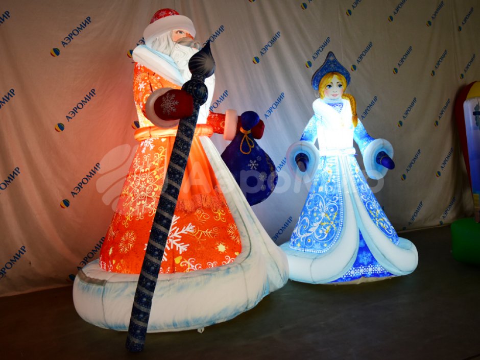 Комплект трио «Дед Мороз, Снегурочка, Снеговик» в комплектации Премиум 2.0