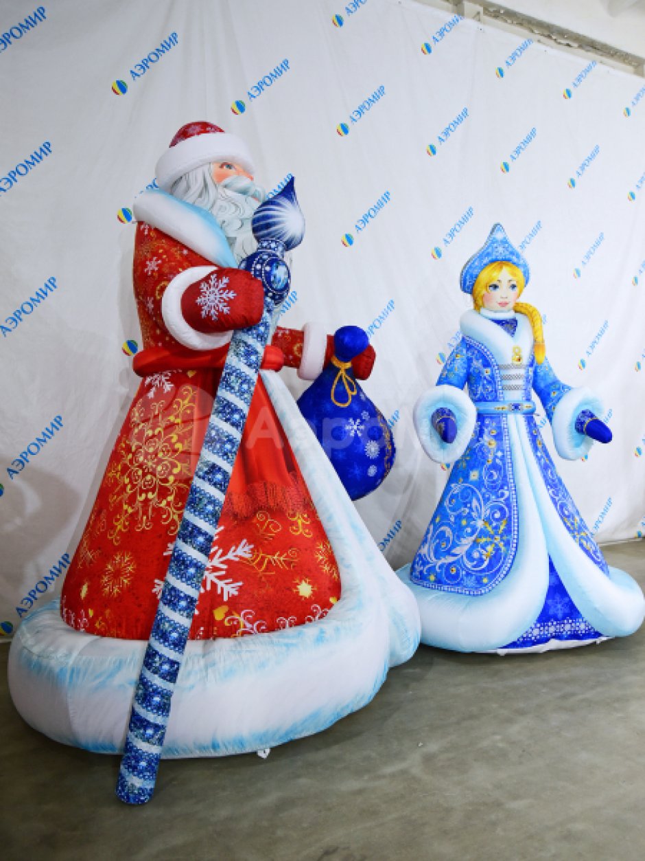 Комплект трио «Дед Мороз, Снегурочка, Снеговик» в комплектации Премиум 2.0