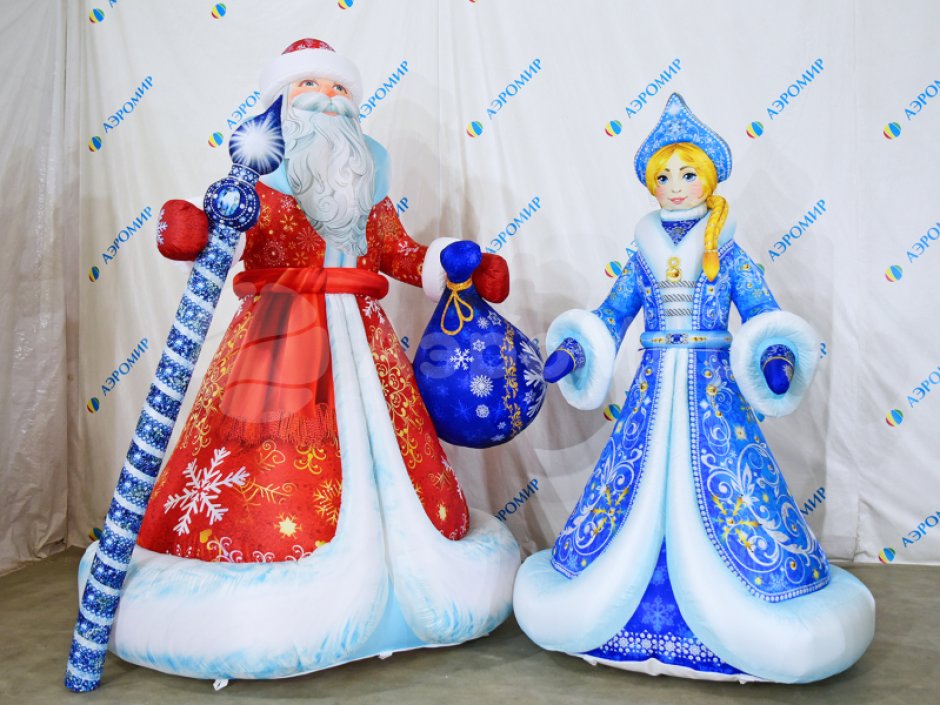 Комплект трио «Дед Мороз, Снегурочка, Снеговик» в комплектации Премиум 2.0