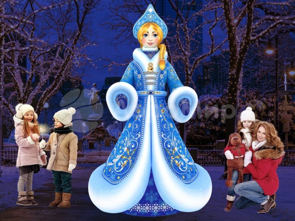 Надувная Снегурочка премиум 2.0