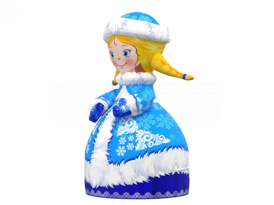 Надувная Снегурочка стандарт 2.0 для улицы с подсветкой
