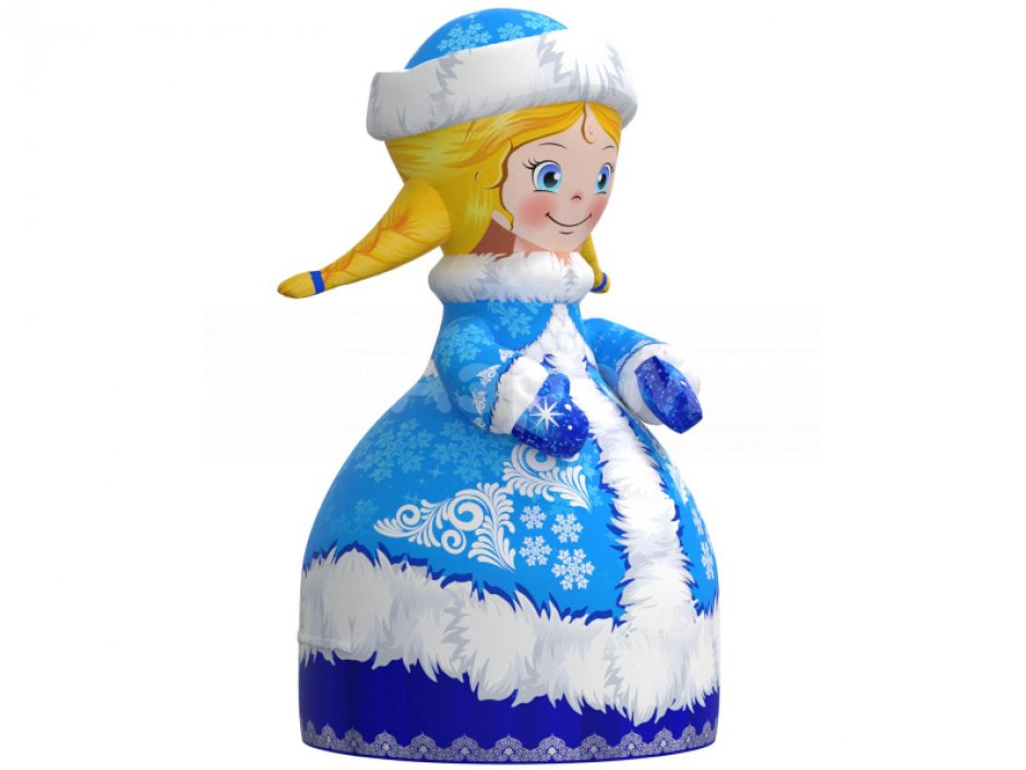 Надувная Снегурочка стандарт 2.0 для улицы с подсветкой