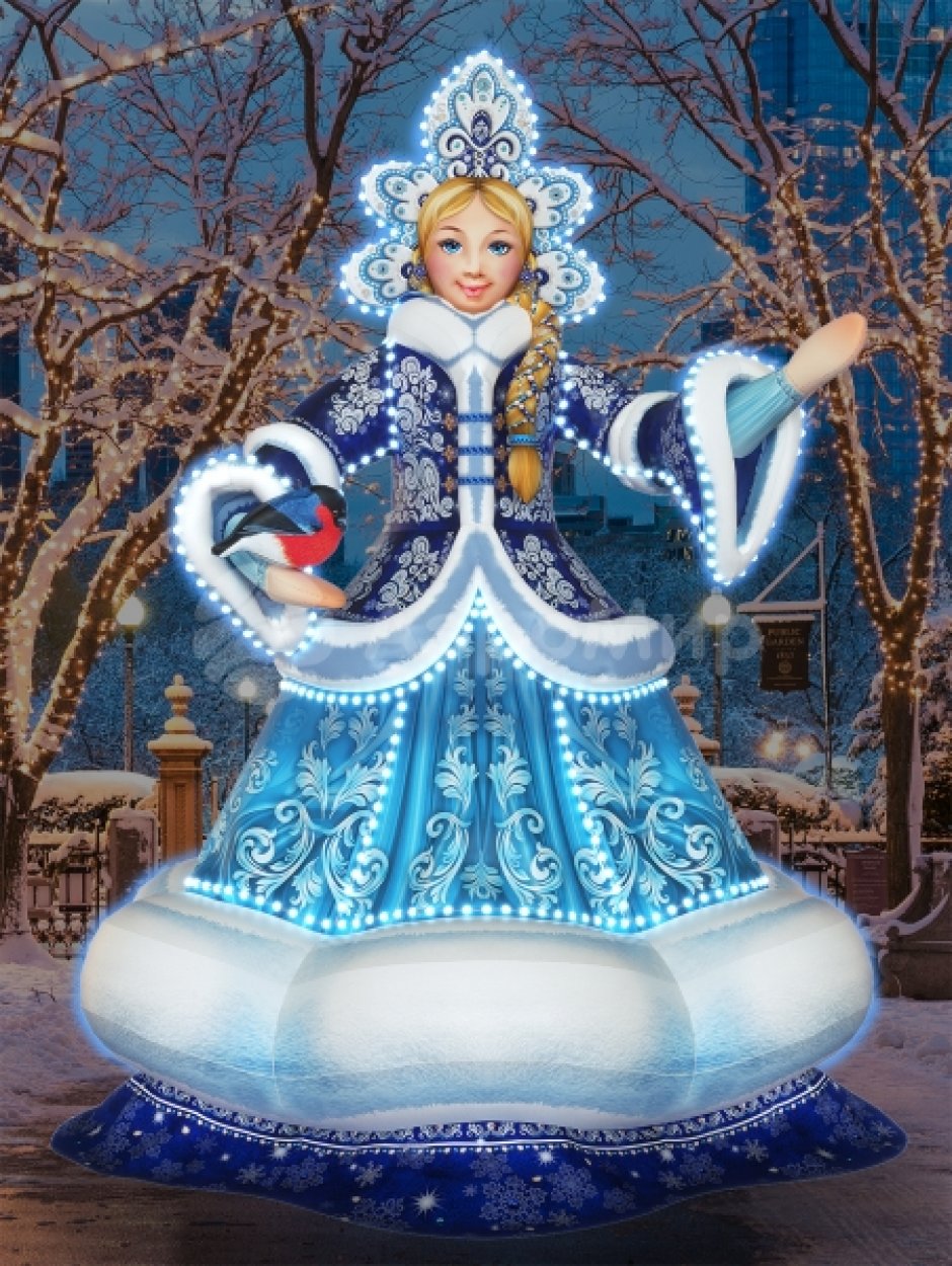 Надувная Снегурочка Эксклюзив — новогодняя фигура с высокой детализацией