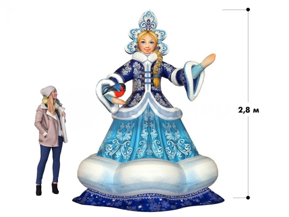 Надувная Снегурочка Эксклюзив — новогодняя фигура с высокой детализацией