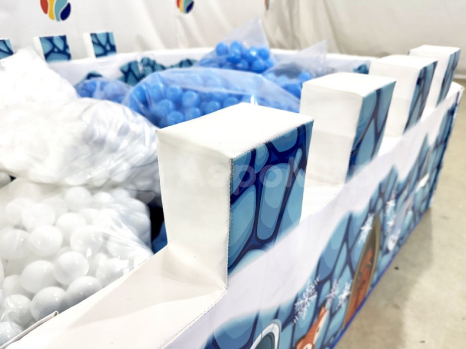 Мягкий сухой бассейн Снежная крепость с шариками