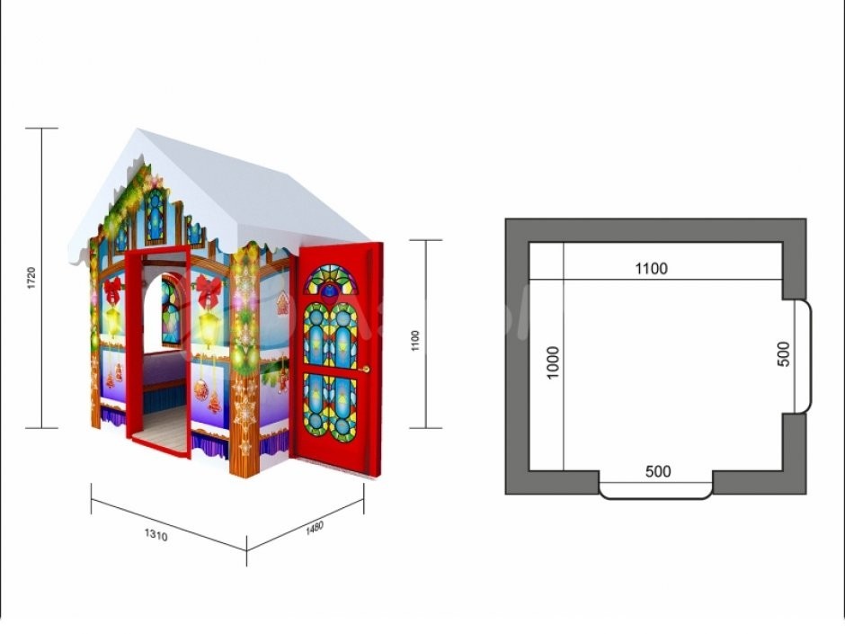 Сказочный снежный домик