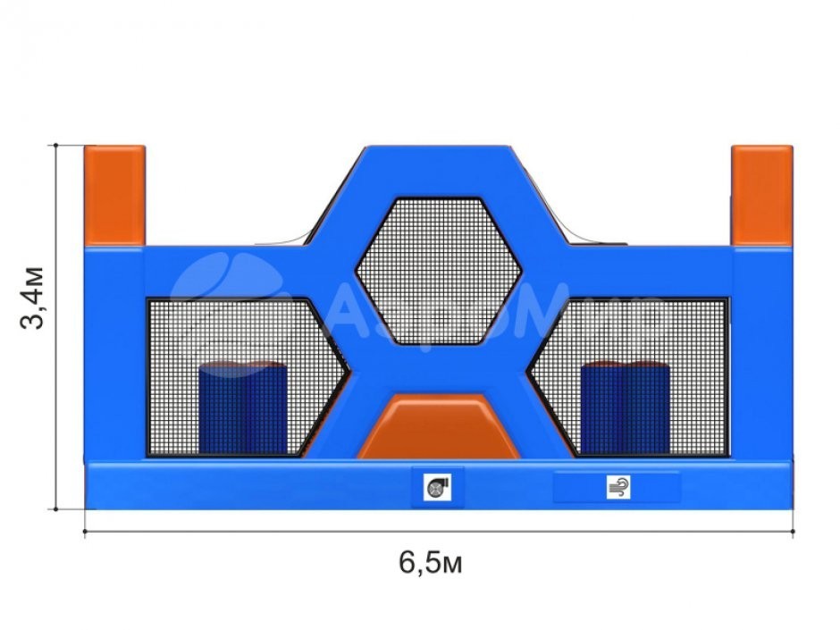 Надувная полоса препятствия СНП-58