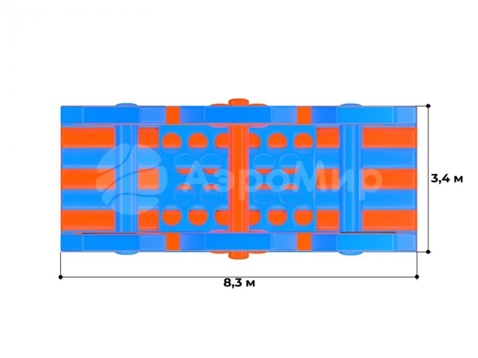 Надувная полоса препятствий СНП-54