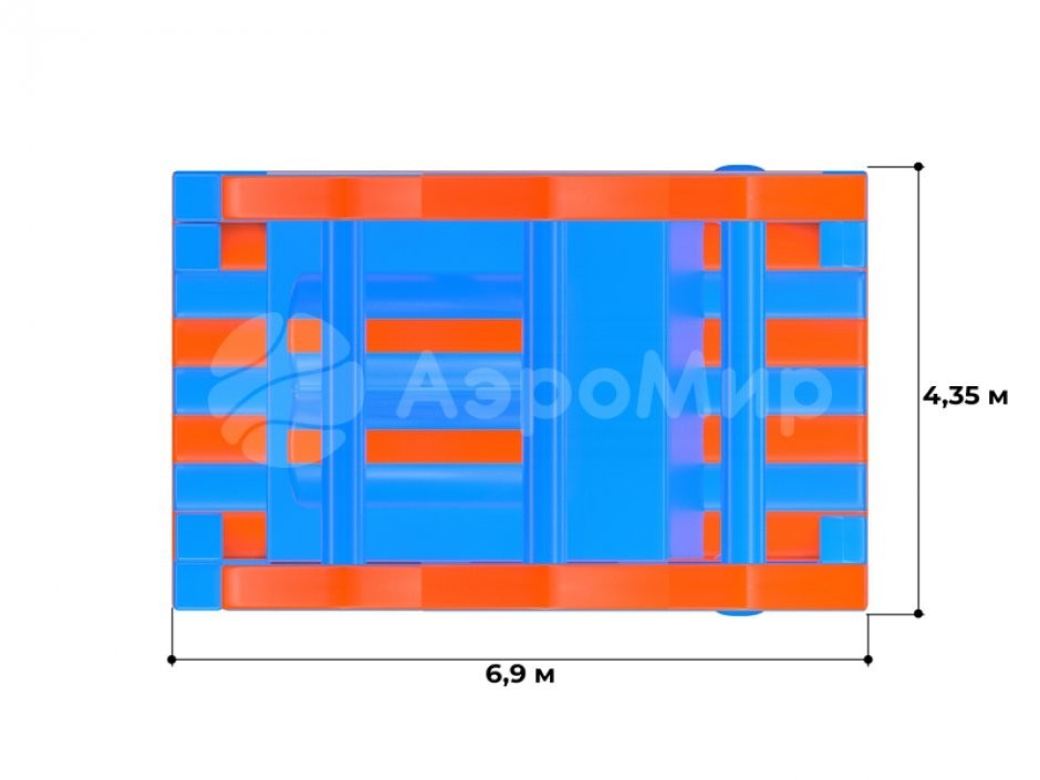 Надувная полоса препятствий СНП-51
