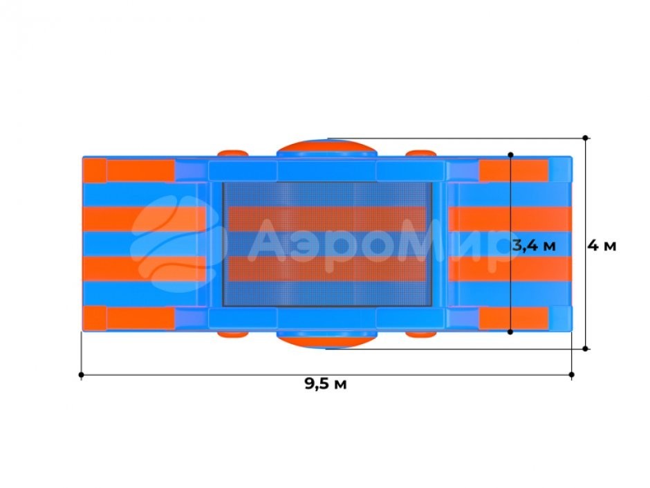 Надувная полоса препятствий СНП-55