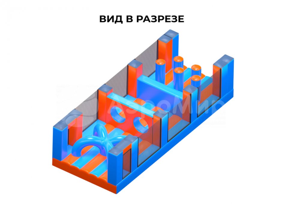 Надувная полоса препятствия СНП-59