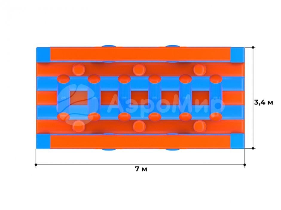 Надувная полоса препятствий СНП-60