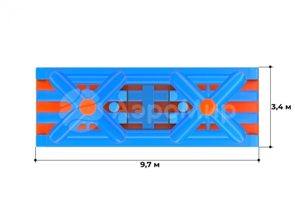Надувная полоса препятствий СНП-61