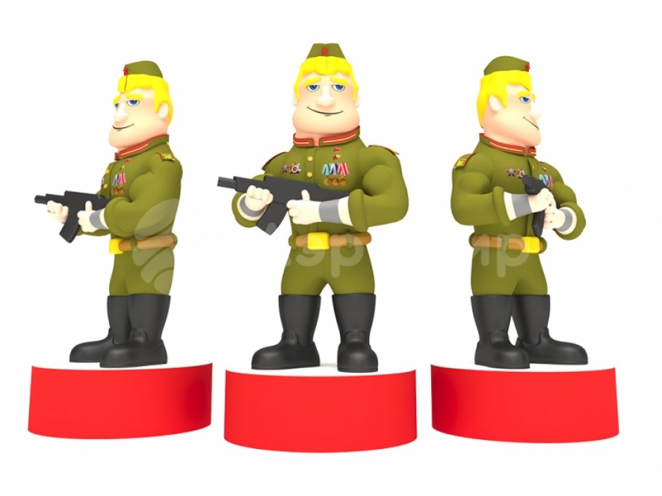 Надувной солдат — декоративная фигура на День Победы
