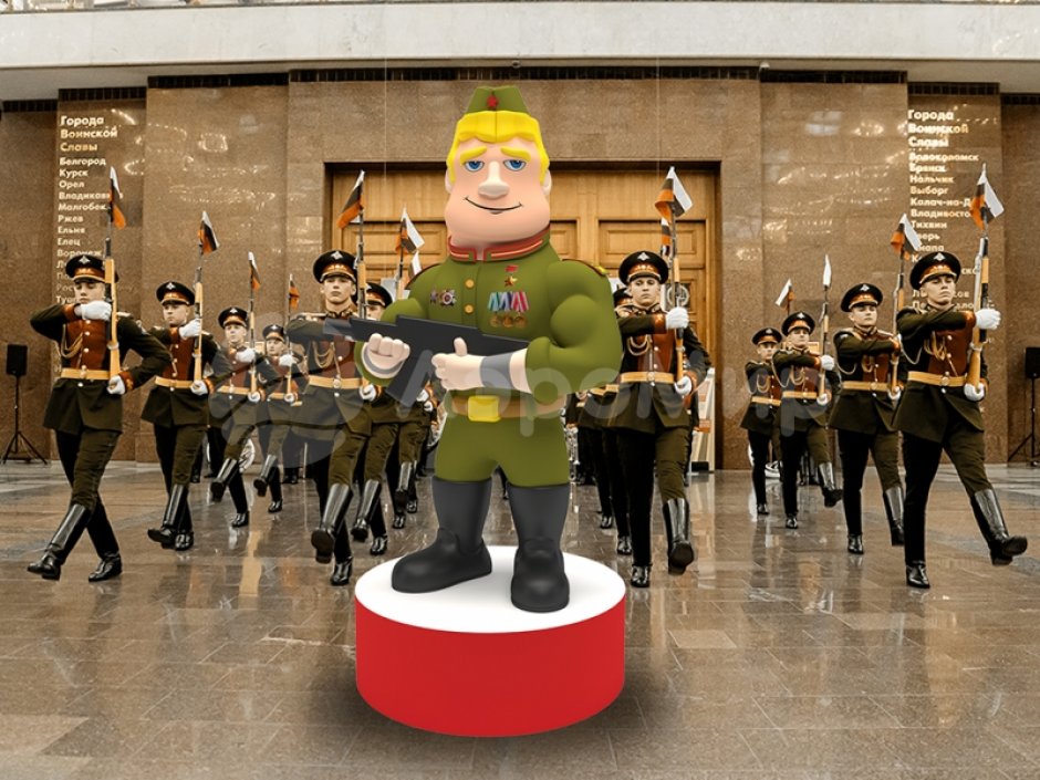 Надувной солдат — декоративная фигура на День Победы