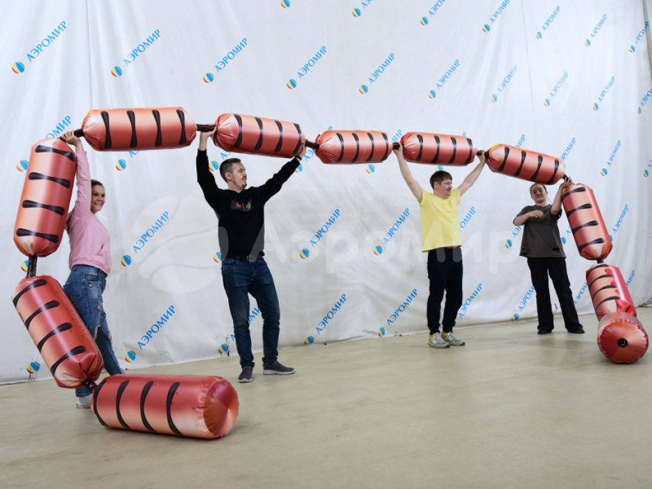 Командный игровой реквизит Канат-сосиска для эстафет спортивных состязаний