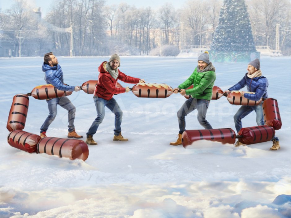 Командный игровой реквизит Канат-сосиска для эстафет спортивных состязаний