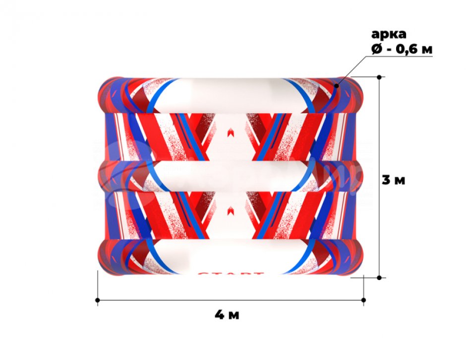 Стартовая надувная палатка с брендированием