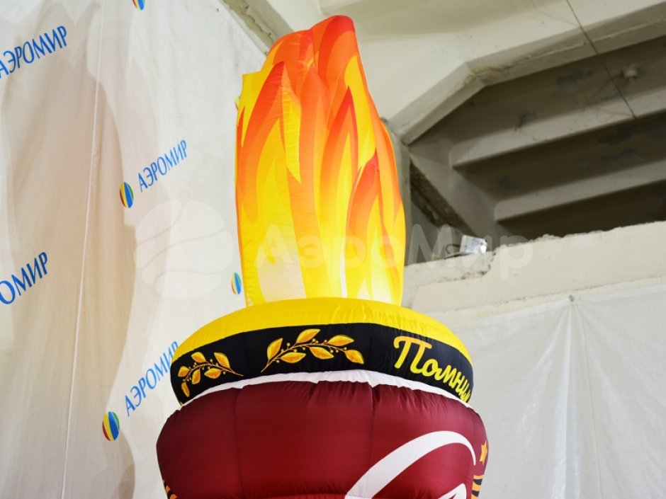 Стела День Победы с имитацией пламени