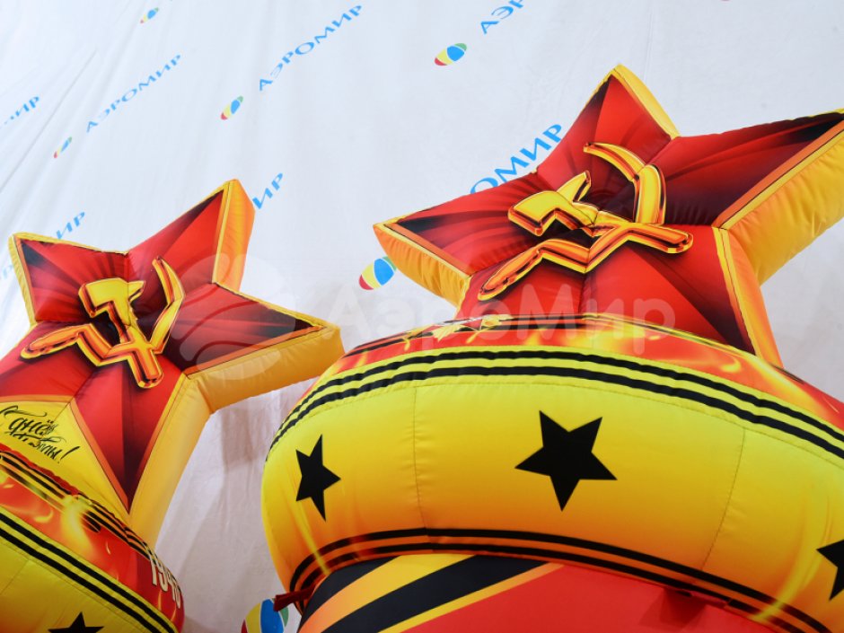 Колонна со звездой — торжественное оформление 9 мая