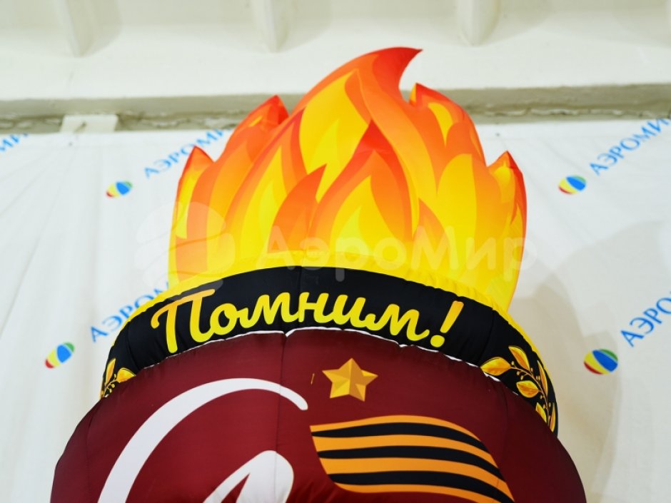 Стела День Победы с имитацией пламени