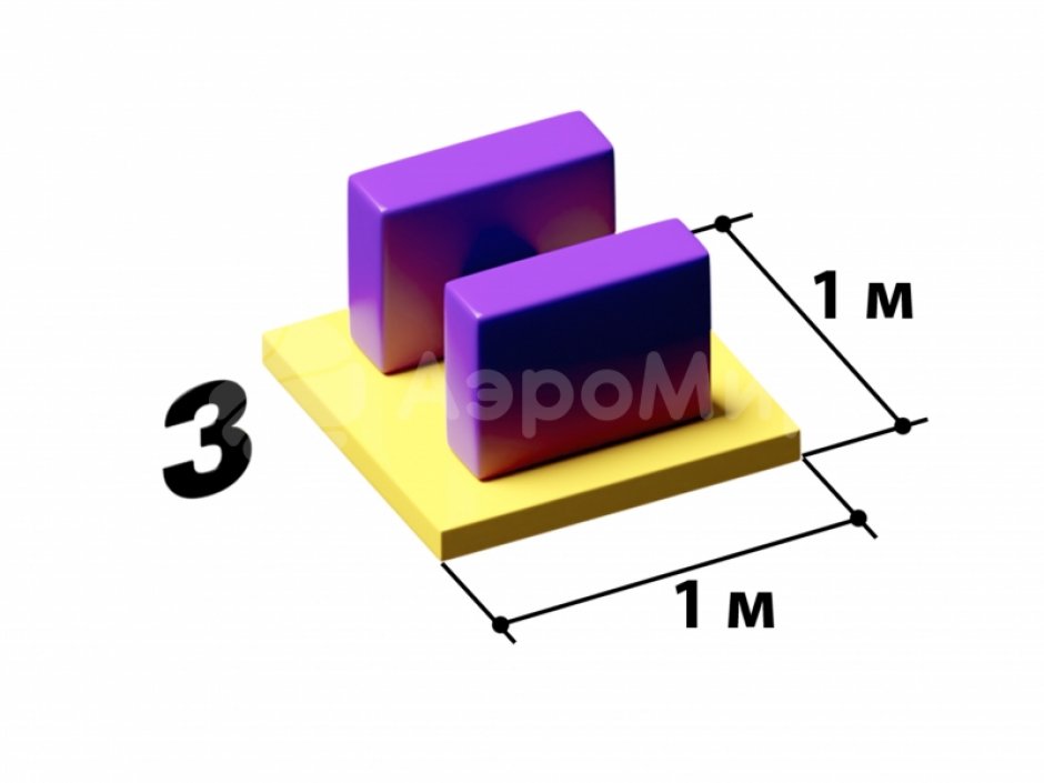 Мягкий игровой модуль Стена - элемент мягкой полосы
