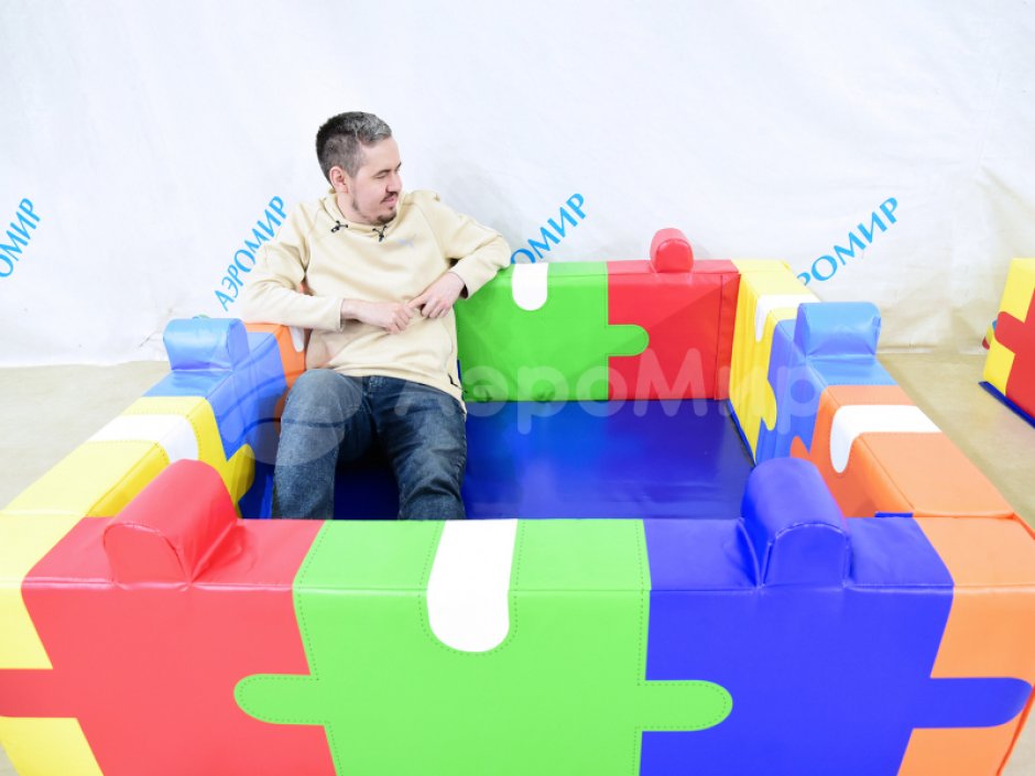 Сухой бассейн «Пазл-2» квадратной формы