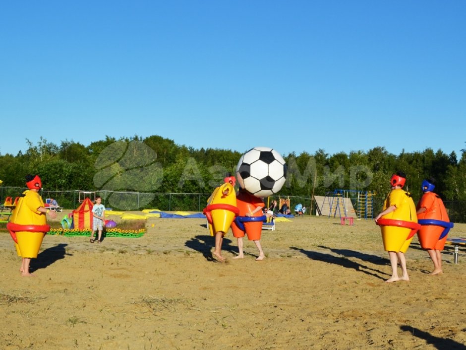 Сумобол — забавный командный аттракцион с большим мячом