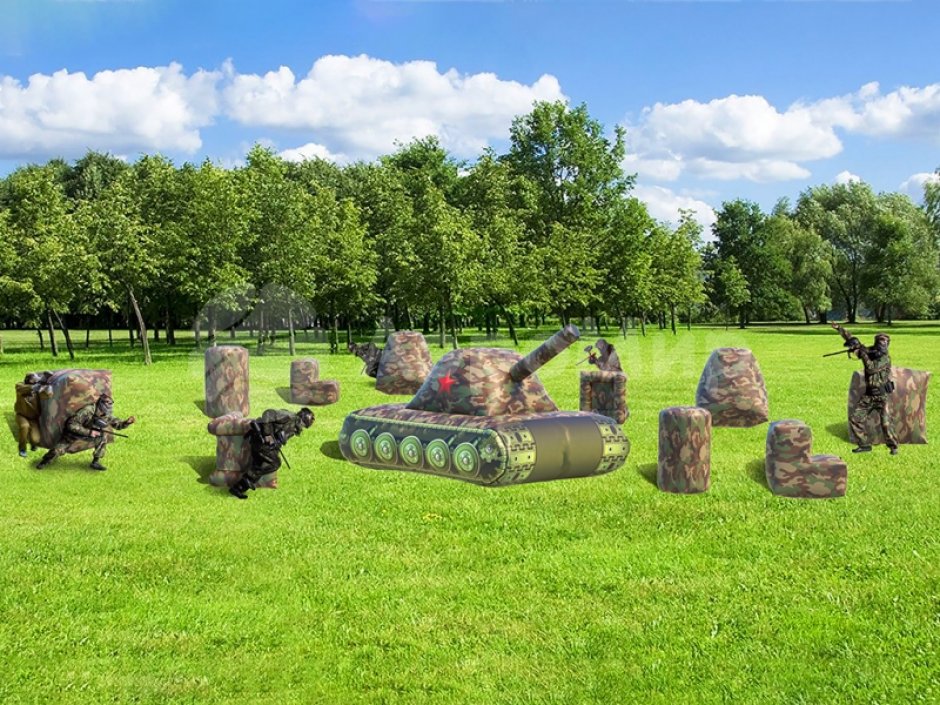 Надувной Танк — для оформления праздника и укрытия в военных играх