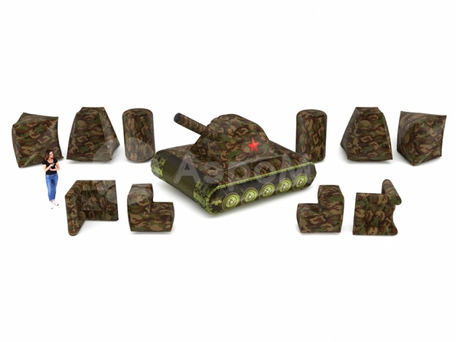 Надувной Танк — для оформления праздника и укрытия в военных играх