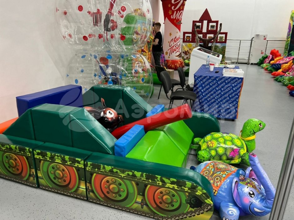 Мягкий конструктор Танк для игровой комнаты