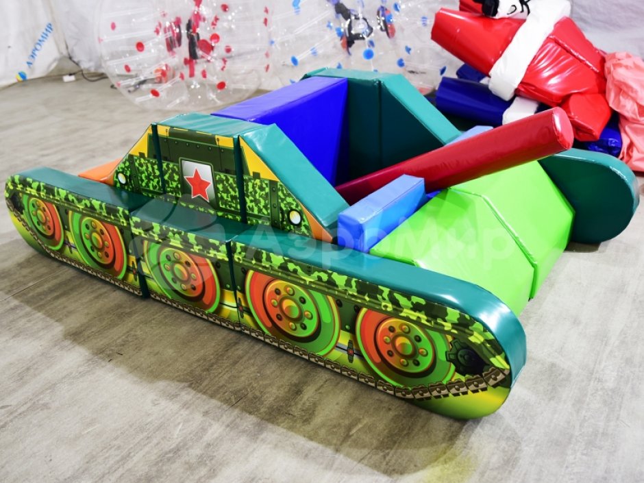 Мягкий конструктор Танк для игровой комнаты