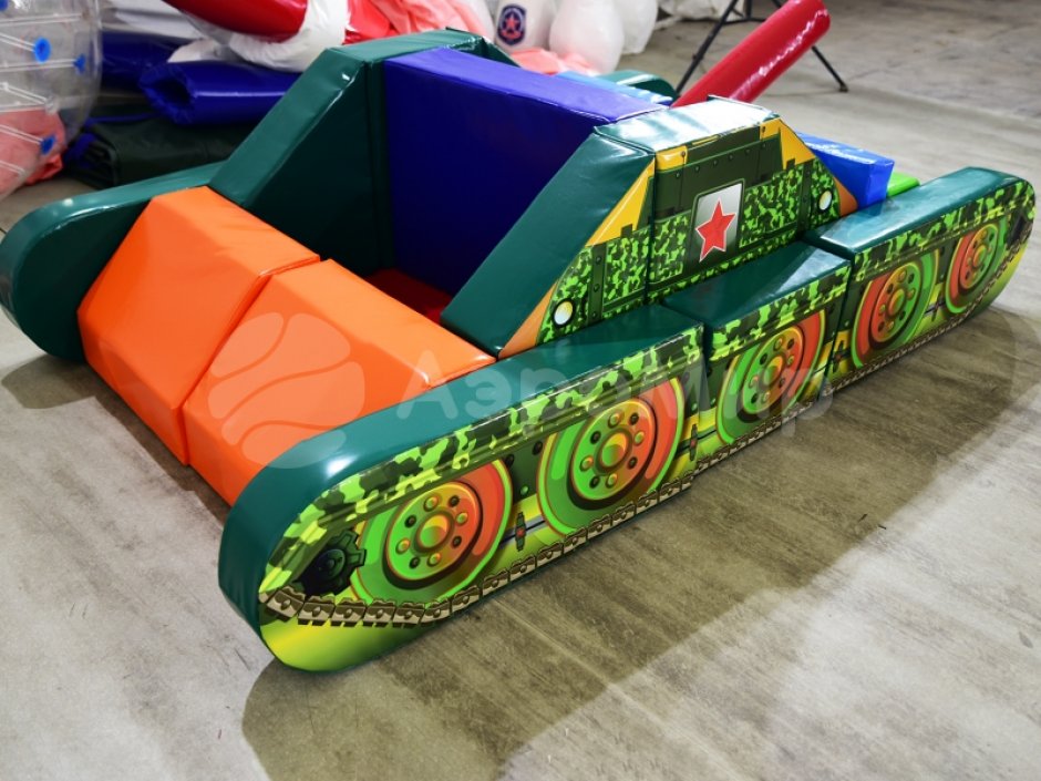 Мягкий конструктор Танк для игровой комнаты