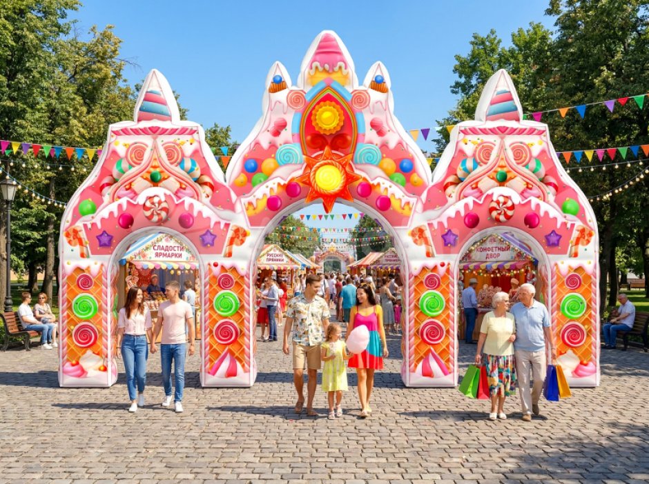 Надувная арка Терем расписной