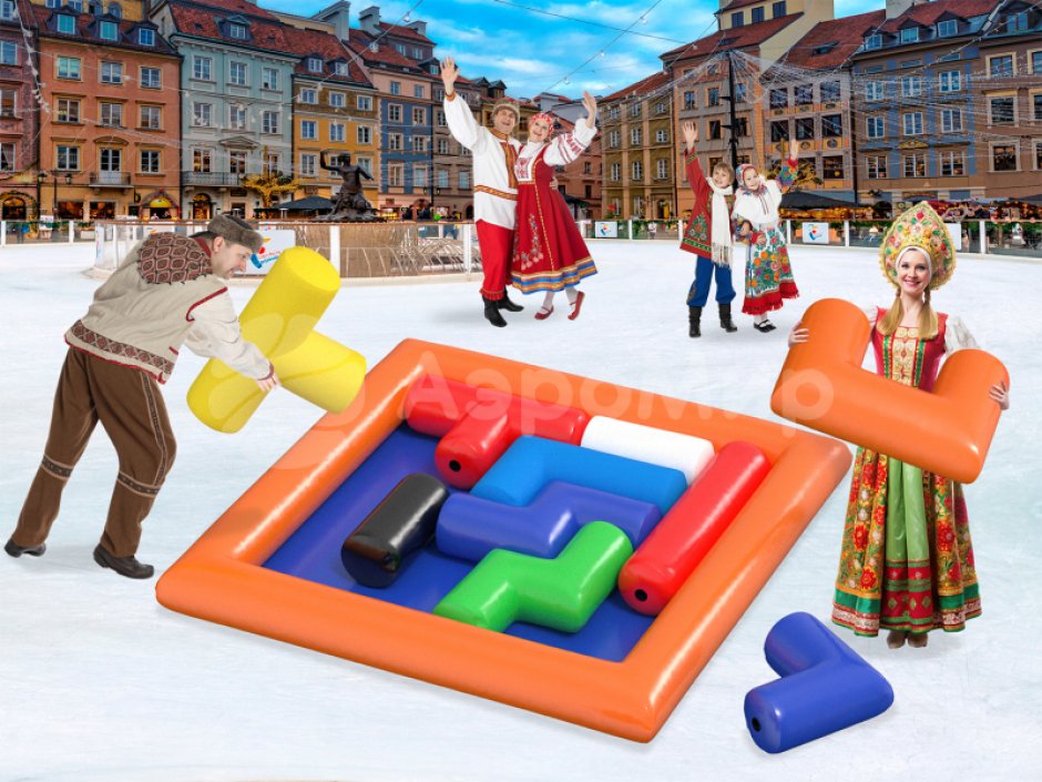 Надувной Тетрис — герметичный аттракцион