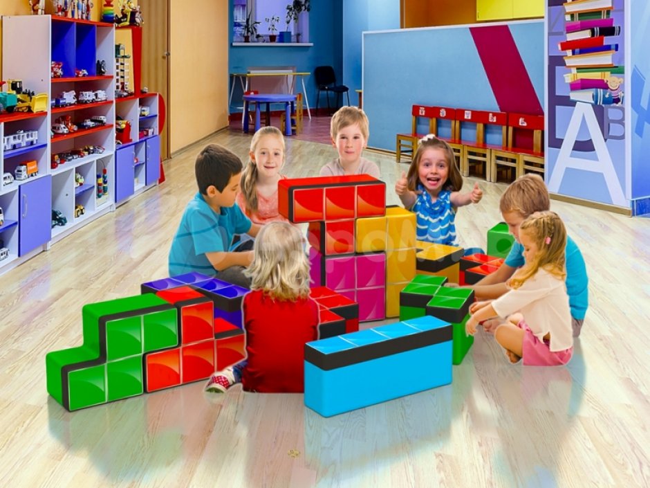 Тетрис — набор мягких игровых модулей для игр, творчества и развития